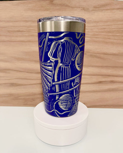 Laser Engraved Knitting Pattern 20 Oz Tumbler
